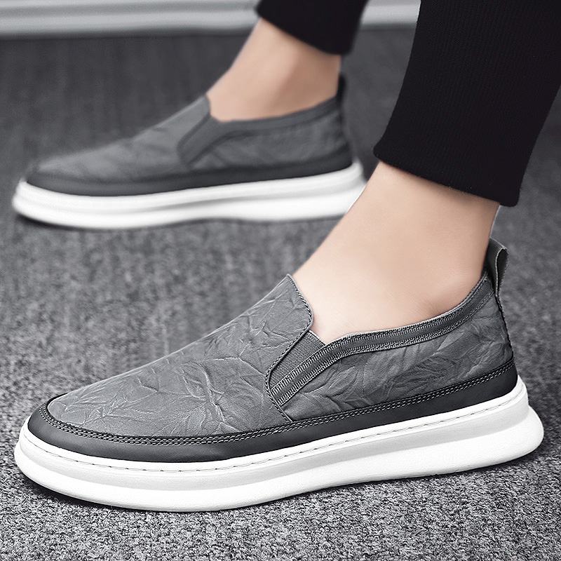 Mężczyźni Ice Silk Cloth Oddychające Slip On Skate Sneakers