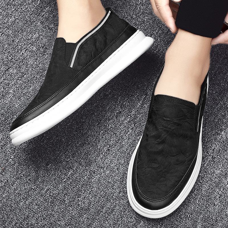 Mężczyźni Ice Silk Cloth Oddychające Slip On Skate Sneakers