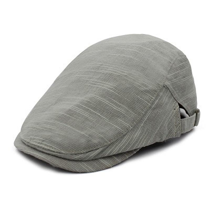 Mężczyźni Kobiety Bawełna Retro Plaid Beret CZapka Cabbie Cap