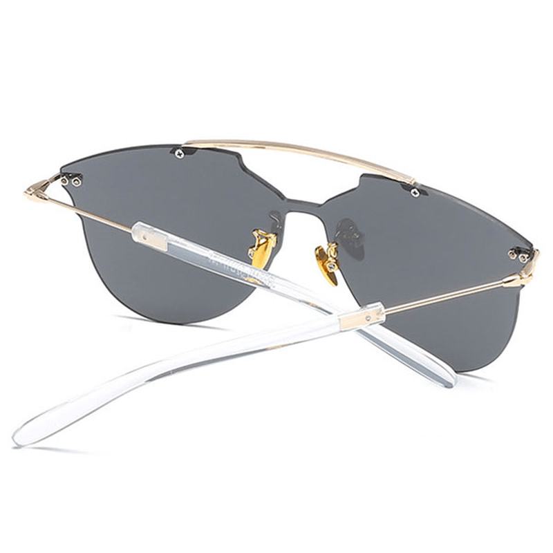 Mężczyźni Kobiety Cienka Metalowa Oprawka Okulary Przeciwsłoneczne Casual Outdoor Anti-uv Hd Eyeglaases