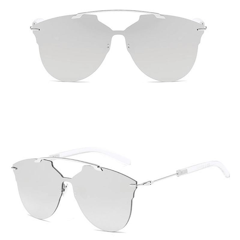 Mężczyźni Kobiety Cienka Metalowa Oprawka Okulary Przeciwsłoneczne Casual Outdoor Anti-uv Hd Eyeglaases