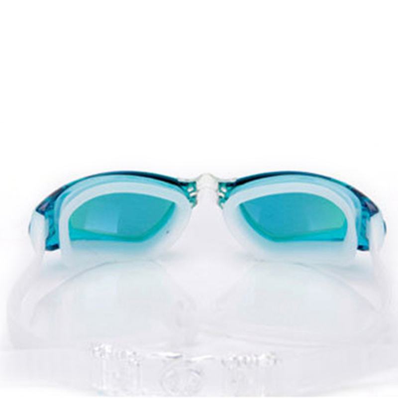 Mężczyźni Kobiety Lato Outdoor Siamese Silikonowe Zatyczki Do Uszu Plated Okulary Pływackie
