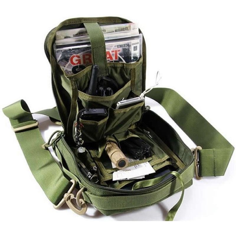 Mężczyźni Kobiety Nylon Sport Outdoor Tactical Army Ipad Torba Na Ramię Crossbody