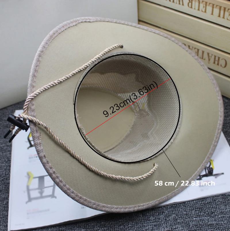 Mężczyźni Kobiety Outdoor Mesh Oddychający Kapelusz Kowbojski Travel Sunshade Visor Hat