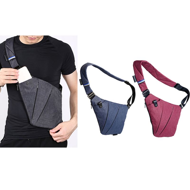 Mężczyźni Kobiety Prawa Leworęczna Wielofunkcyjna Sportowa Outdoor Light Torba Na Talię Torba Na Klatkę Piersiową Torba Crossbody