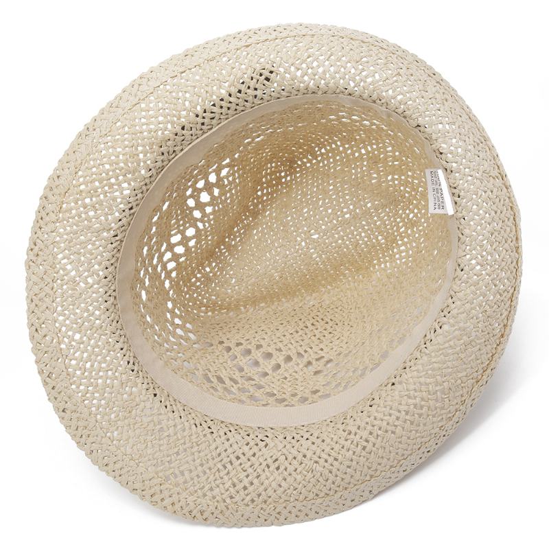 Mężczyźni Kobiety Spersonalizowana Ręcznie Robiona Słomkowa CZapka Jazzowa Outdoor Travel Beach Oddychająca Siatka Hollow Sun Cap