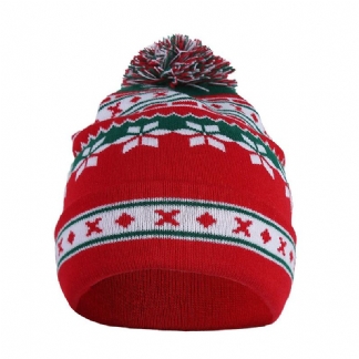 Mężczyźni Kobiety Vintage Santa Świąteczna Dzianinowa CZapka Outdoor Wiatroszczelne Nauszniki Prezent Beanie Cap