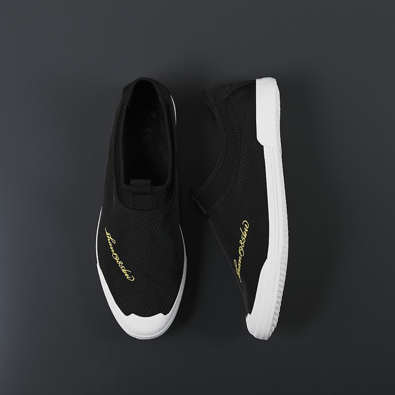 Mężczyźni Mesh Oddychająca Tkanina Lekka Miękka Podeszwa Slip On Casual Court Shoes