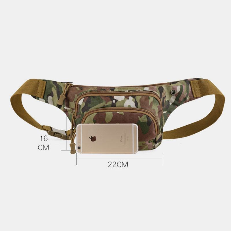 Mężczyźni Nylon Multi-carry Multi-pocket Outdoor Tactical Camouflage Riding Waist Bag Torba Na Ramię Torba Na Klatkę Piersiową