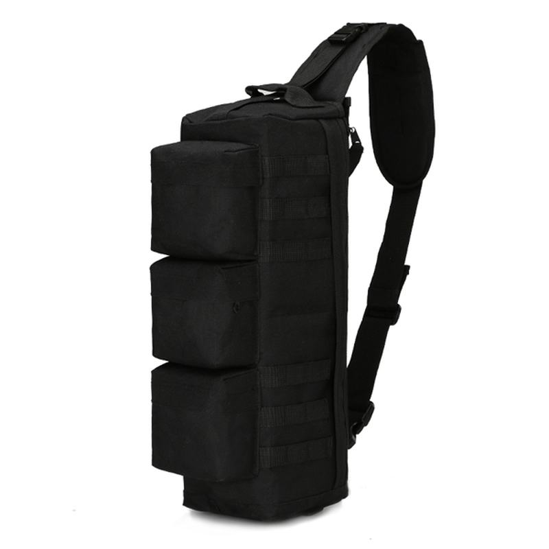 Mężczyźni Nylon Tactical Outdoor Sport Cs Torba Przez Ramię Torba Na Klatkę Piersiową