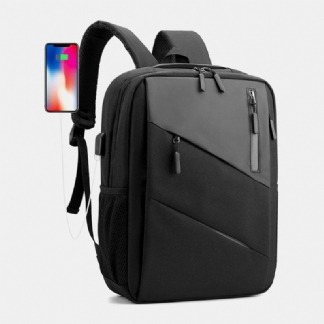 Mężczyźni O Dużej Pojemności Z Ładowaniem Usb Business Travel Outdoor School Bag 14-calowy Plecak Na Laptopa