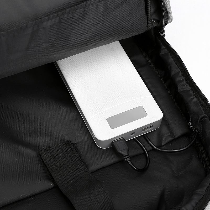 Mężczyźni O Dużej Pojemności Z Ładowaniem Usb Business Travel Outdoor School Bag 14-calowy Plecak Na Laptopa