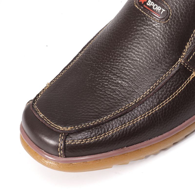 Mężczyźni Oryginalna Skóra Bydlęca Slip On Soft Sole Non Slip Casual Oxfords