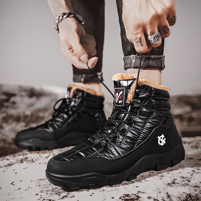 Mężczyźni Outdoor Parasol Cloth Ciepłe Antypoślizgowe Casual Snow Hiking Boots