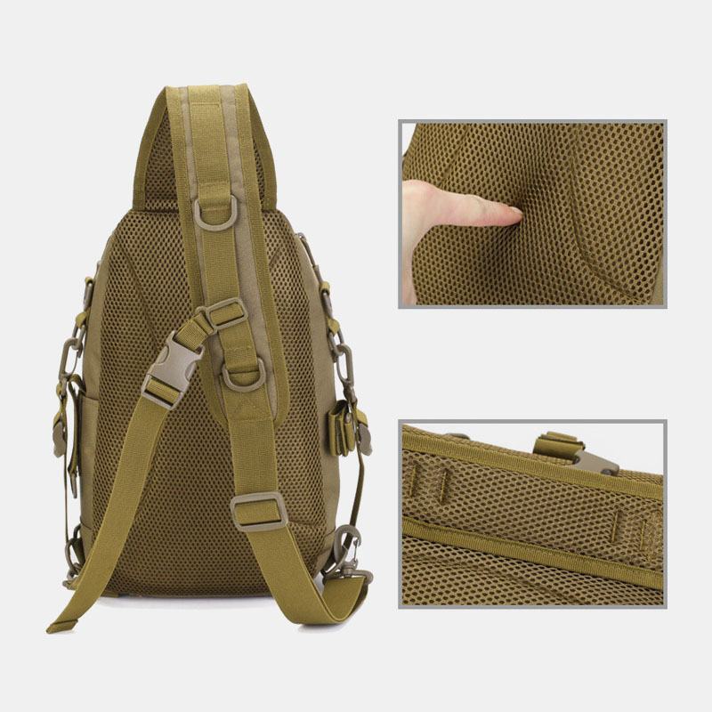 Mężczyźni Oxford Camo Wielofunkcyjna Wodoodporna Outdoor Sports Riding Tactical Torba Na Ramię Torba Przez Ramię Torba Na Klatkę Piersiową