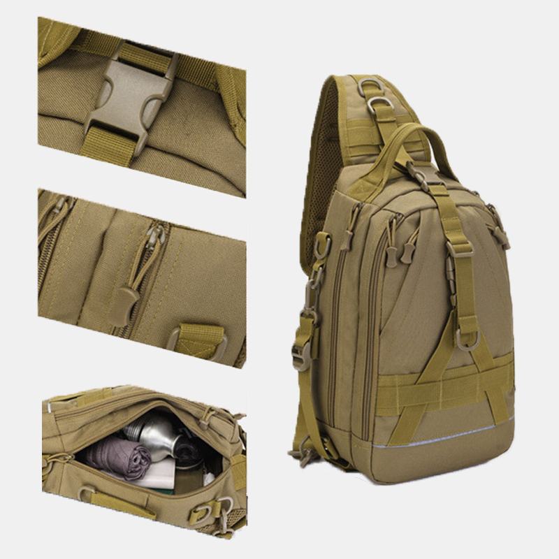 Mężczyźni Oxford Camo Wielofunkcyjna Wodoodporna Outdoor Sports Riding Tactical Torba Na Ramię Torba Przez Ramię Torba Na Klatkę Piersiową