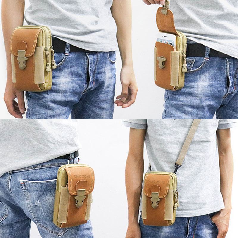 Mężczyźni Oxford Cloth Multi-carry Mini Saszetka Na Pasek Torba Na Pasek Fanny Pack Torba Taktyczna Torba Na Telefon