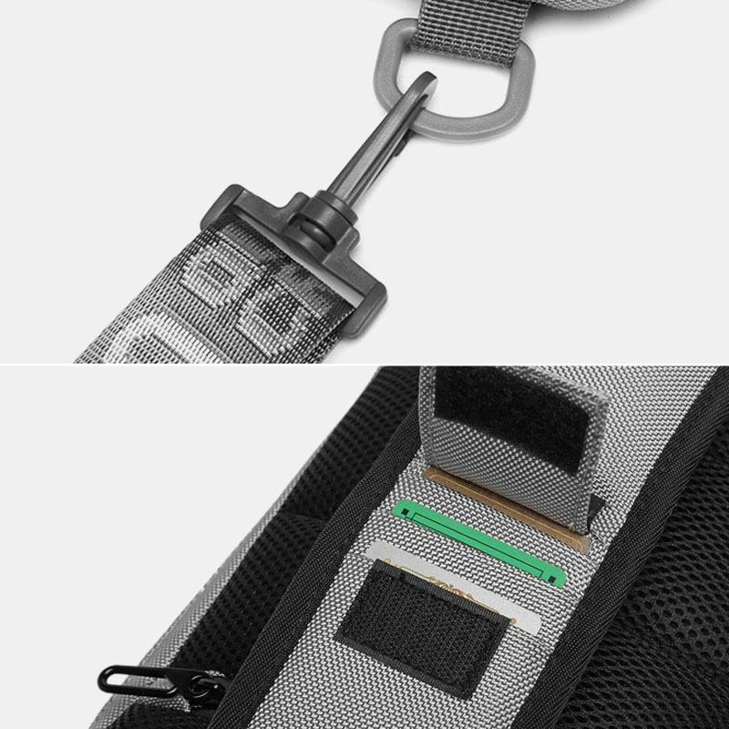 Mężczyźni Oxford Letter Front Blokada Hasła Anti-theft Design Usb Ładująca Torba Crossbody Z Wieloma Kieszeniami Z Wieloma Przegrodami Torba Na Klatkę Piersiową