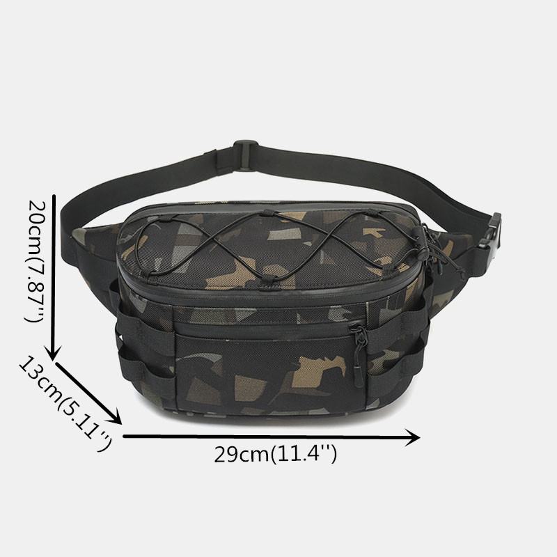 Mężczyźni Oxford Multi-carry Anti-theft Multi-pocket Wodoodporna Torba Na Co Dzień Crossbody Torba Na Klatkę Piersiową Sling Bag