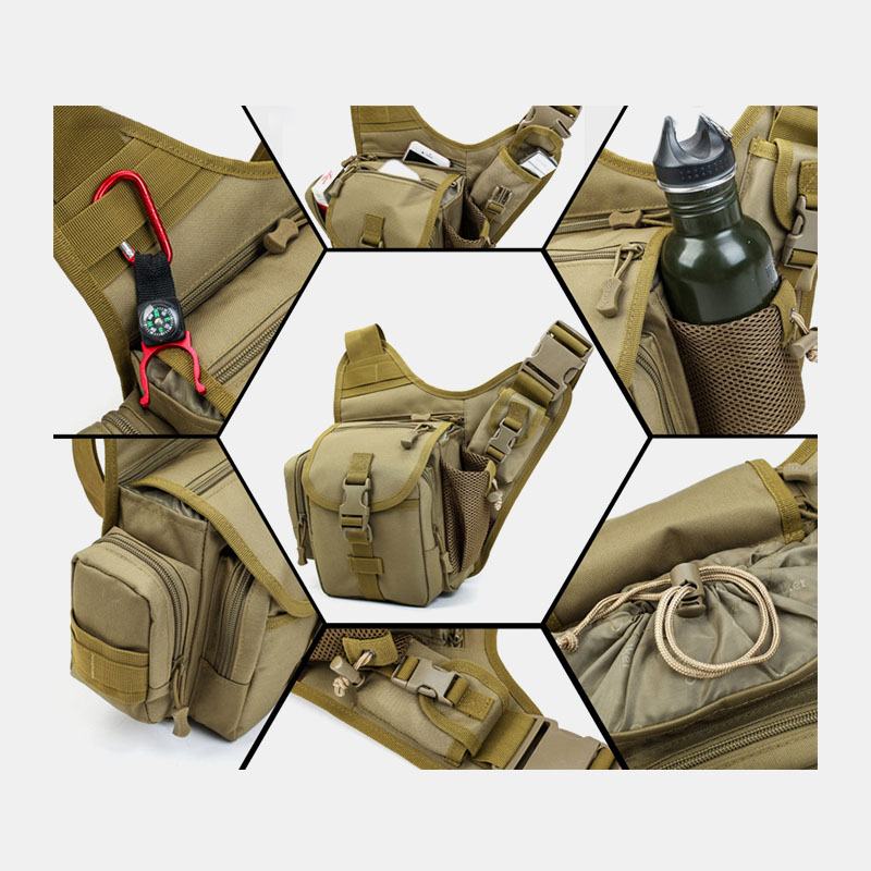 Mężczyźni Oxford Outdoor Riding Sports Camo Wodoodporna Torba Crossbody O Dużej Pojemności Torba Na Talię Torba Podsiodłowa