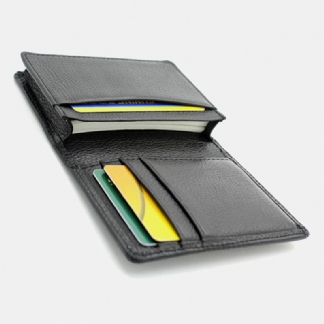 Mężczyźni Prawdziwa Skóra Duża Pojemność Bifold Retro Business Multi-card Slot Holder Wizytownik Na Wizytówki Wizytownik Na Karty Kredytowe Portfel