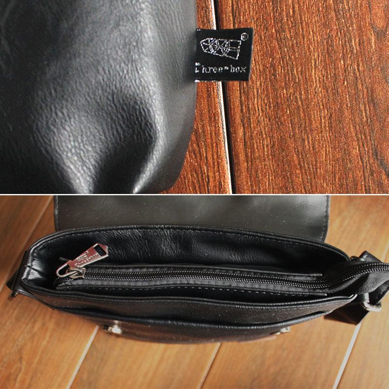 Mężczyźni Pu Leahter Back Anti-theft Pocket Crossbody Torby Casual 6.5 Cal Torba Na Telefon Torba Na Ramię Torba Podróżna