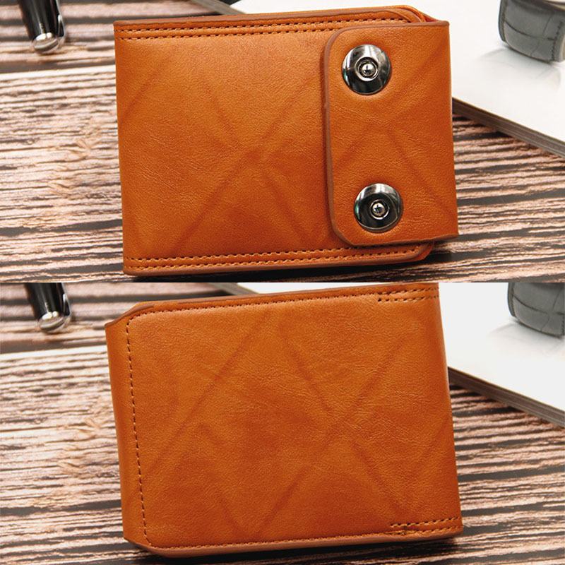 Mężczyźni Pu Leather Dollar Pattern Bifold Sort Multi-card Slot Card Holder Coin Purse Wallet