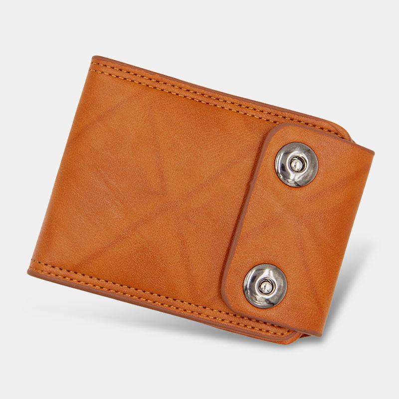 Mężczyźni Pu Leather Dollar Pattern Bifold Sort Multi-card Slot Card Holder Coin Purse Wallet