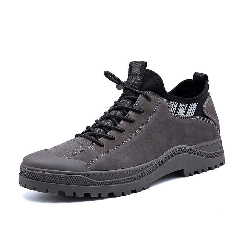 Mężczyźni Pure Color Anti-collision Toe Slip Resiant Outdoor Casual Work Botki