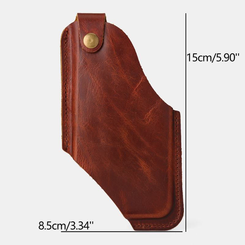 Mężczyźni Retro Rub Color Edc Mini Saszetka Z Prawdziwej Skóry Klamra 6.5 Cala Torba Na Telefon Torba Na Pasek