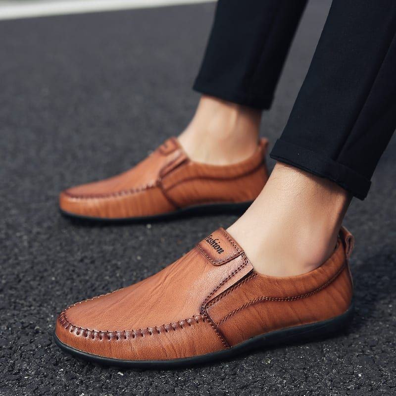 Mężczyźni Retro Skóra Z Mikrofibry Miękka Casual Business Oxfords