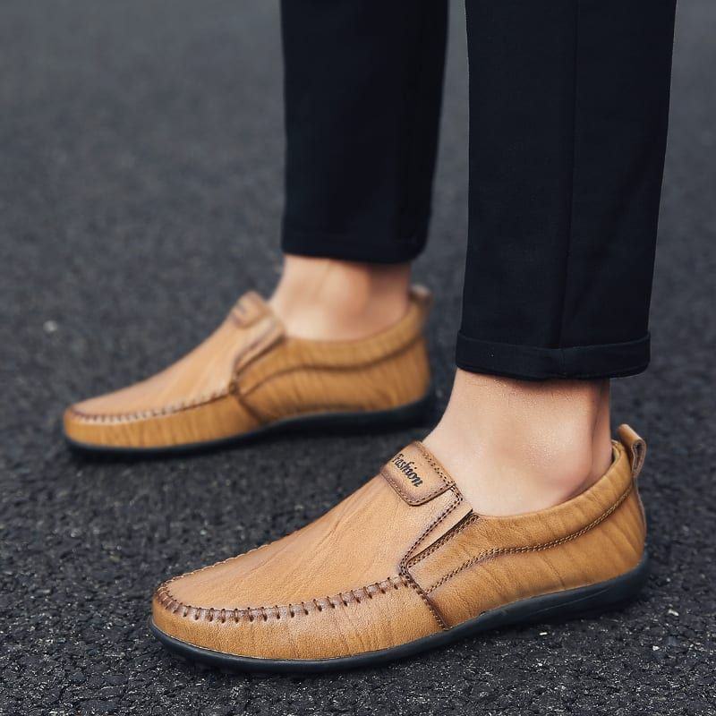 Mężczyźni Retro Skóra Z Mikrofibry Miękka Casual Business Oxfords