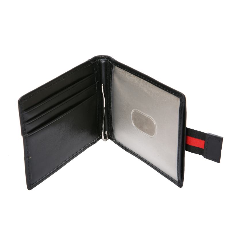 Mężczyźni Slim Bifold Blocking Portfele Retro Casual Prawdziwej Skóry Krótkie Gniazdo Na Wiele Kart Posiadacz Karty Money Clip