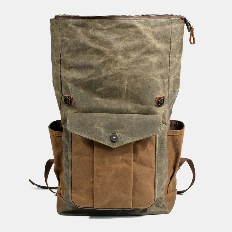 Mężczyźni Vintage Canvas Travel Bag Wodoodporny Plecak Sportowa Torba Wspinaczkowa