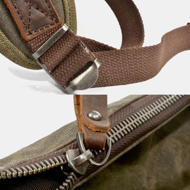 Mężczyźni Vintage Canvas Travel Bag Wodoodporny Plecak Sportowa Torba Wspinaczkowa