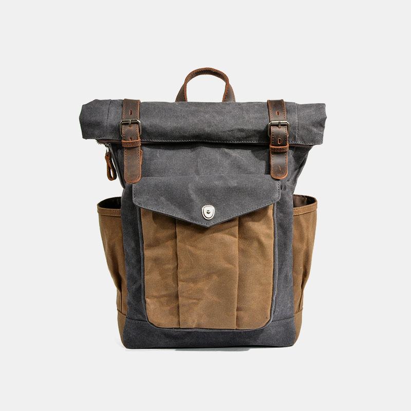 Mężczyźni Vintage Canvas Travel Bag Wodoodporny Plecak Sportowa Torba Wspinaczkowa