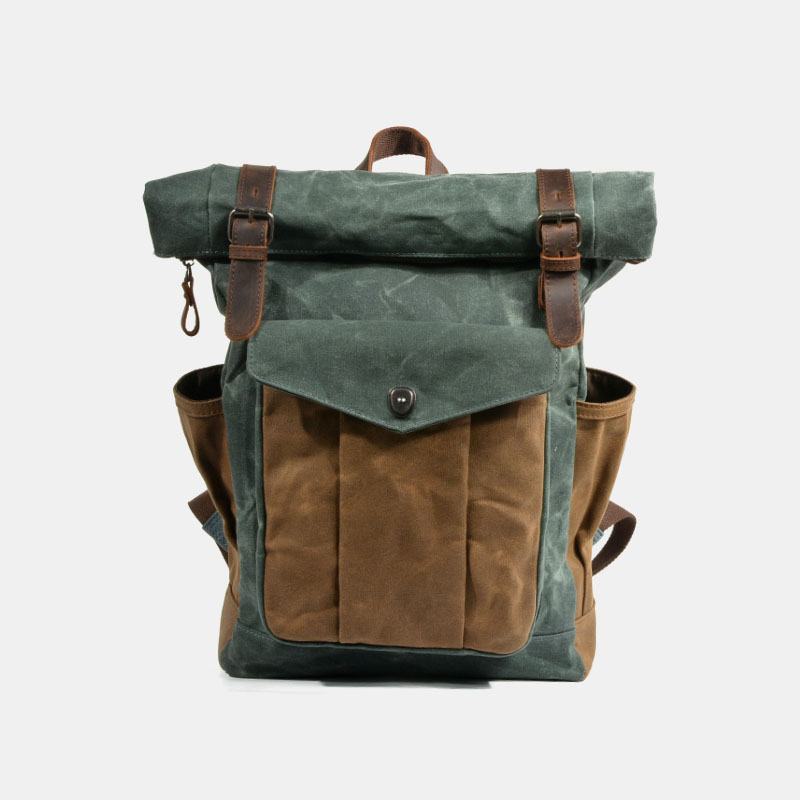 Mężczyźni Vintage Canvas Travel Bag Wodoodporny Plecak Sportowa Torba Wspinaczkowa