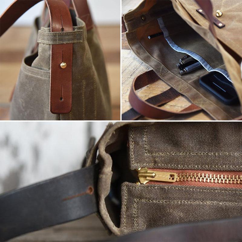 Mężczyźni Vintage Patchwork Washed Craft Canvas Crossbody Torba Aktówka Torba Nauczyciela