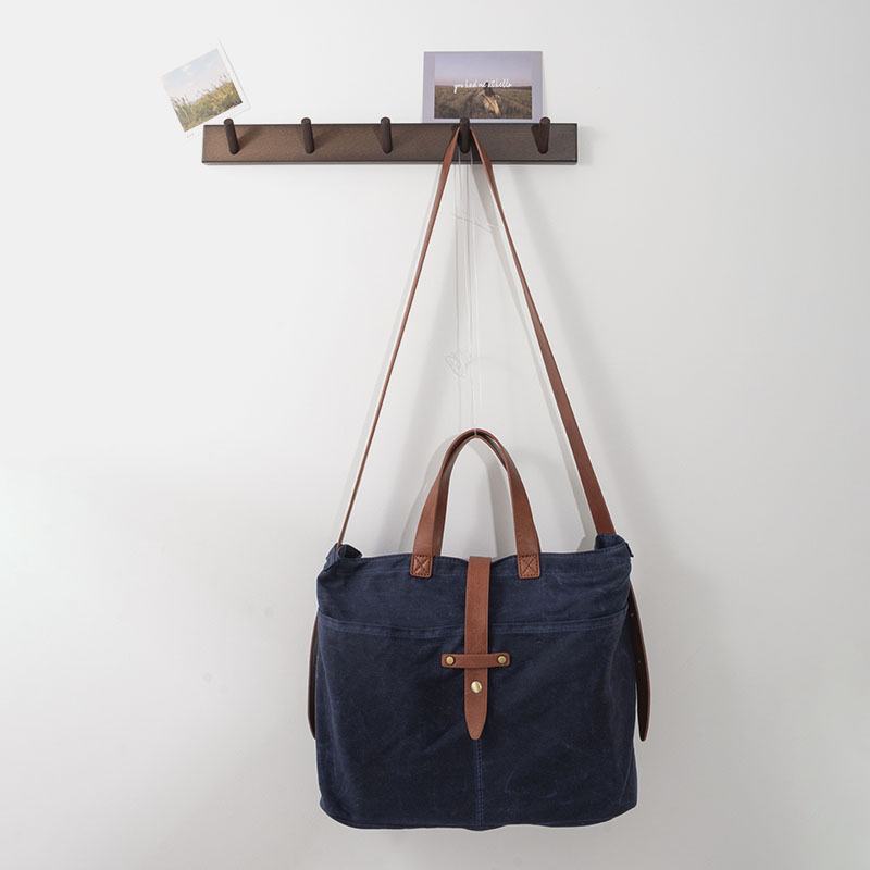 Mężczyźni Vintage Patchwork Washed Craft Canvas Crossbody Torba Aktówka Torba Nauczyciela