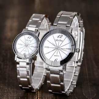Mężczyźni W Stylu Casualowym Ze Stali Damskie Zegarek Kwarcowy Elegancki Design Zegarek Z Kuponem Upominkowym