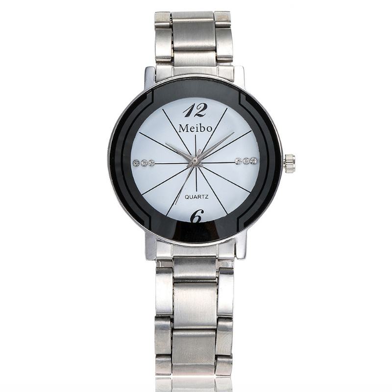 Mężczyźni W Stylu Casualowym Ze Stali Damskie Zegarek Kwarcowy Elegancki Design Zegarek Z Kuponem Upominkowym