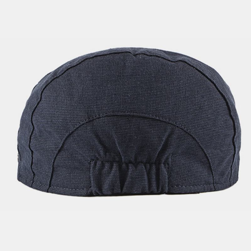 Męska Bawełna Jednolity Kolor Brytyjski Styl Zewnętrzny Casual Oddychający All-match Forward Hat Beret Hat