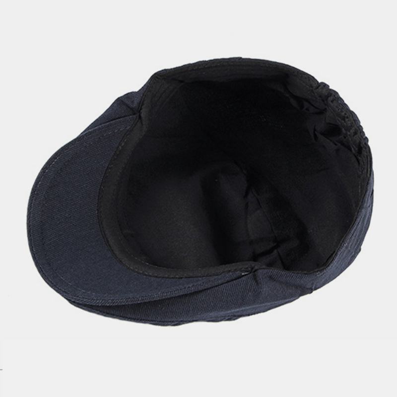 Męska Bawełna Jednolity Kolor Brytyjski Styl Zewnętrzny Casual Oddychający All-match Forward Hat Beret Hat