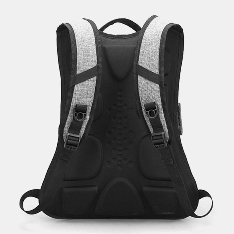Męska Biznesowa Kolorowa Patchworkowa 15.6-calowa Torba Na Komputer Laboratoryjny Z Ładowaniem Usb Passwork Lock School Bag Backpack