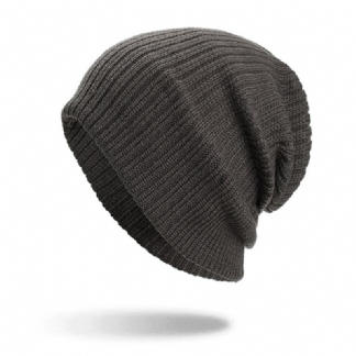 Męska CZapka Zimowa Zagęścić Bez Ronda CZapka Z Dzianiny Slouch Beanie