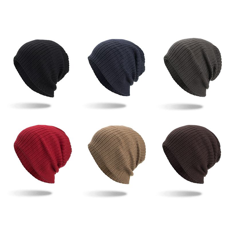 Męska CZapka Zimowa Zagęścić Bez Ronda CZapka Z Dzianiny Slouch Beanie