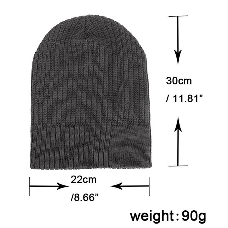 Męska CZapka Zimowa Zagęścić Bez Ronda CZapka Z Dzianiny Slouch Beanie