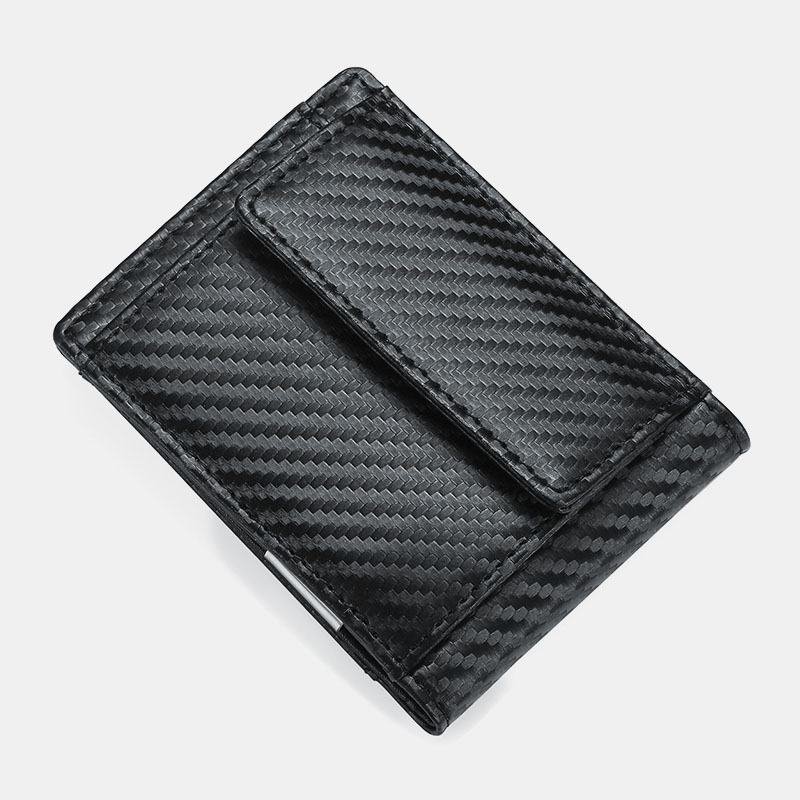Męska Faux Leather Retro Business Anti-theft Multi-slot Posiadacz Karty Portfel Klip Na Pieniądze