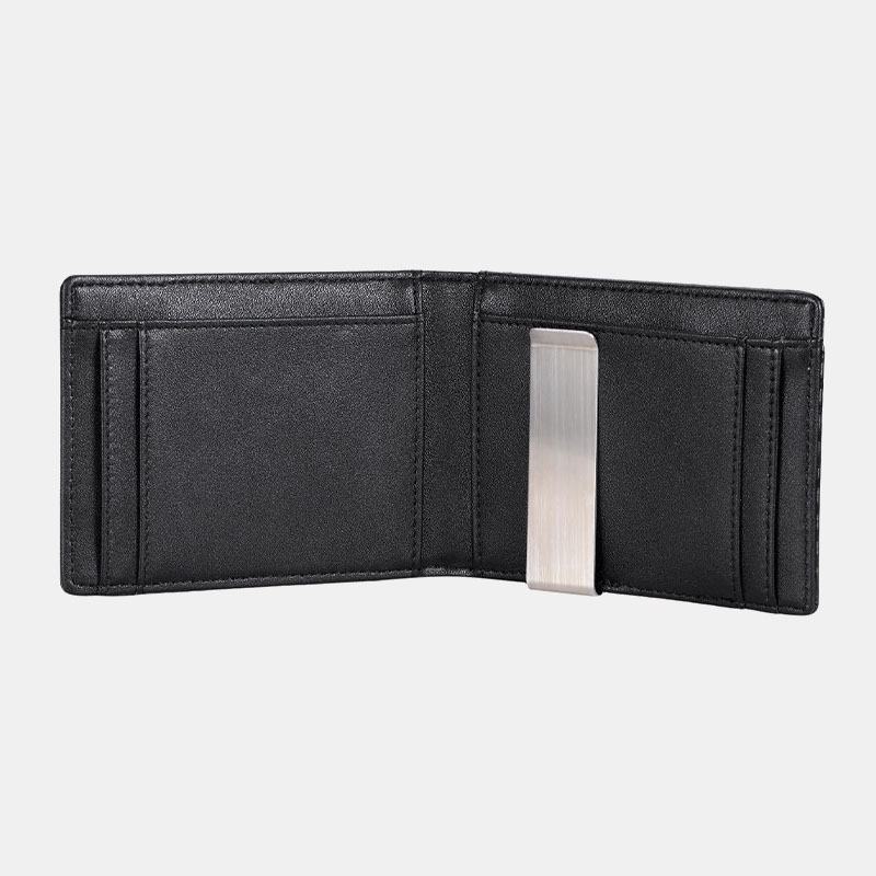 Męska Faux Leather Retro Business Anti-theft Multi-slot Posiadacz Karty Portfel Klip Na Pieniądze