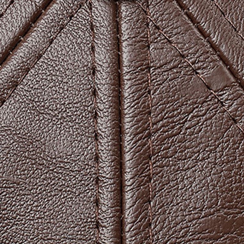 Męska Faux Leather Retro Casual Solid Color Ochrona Słuchu CZapka Do Przodu Ośmiokątna CZapka Beret CZapka